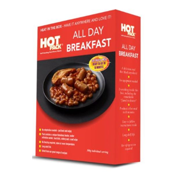 HOT PACK self heating meal in box - All Day Breakfast