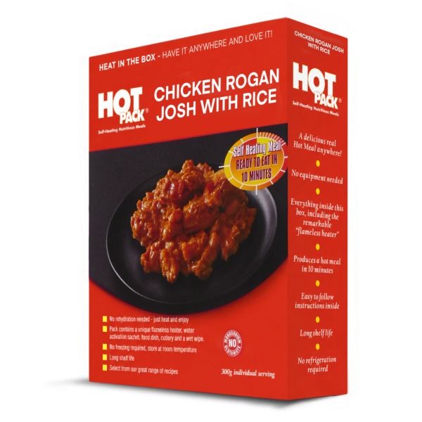 HOT PACK self heating meal in box - Chicken Rogan Josh