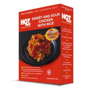 HOT PACK self heating meal in box - Sweet and Sour Chicken with Rice