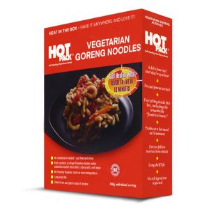 HOT PACK Self Heating Meal in a Box - Vegetarian Goreng Noodles