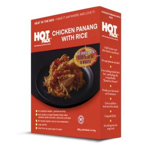HOT PACK self heating meal in box - Chicken Panang with Rice
